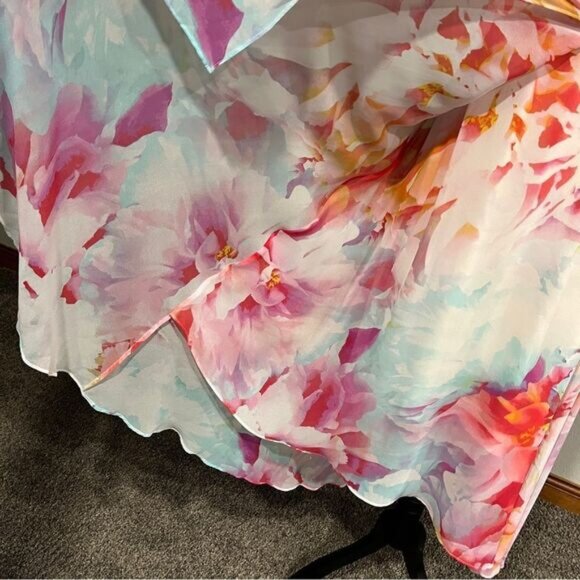 Calvin Klein floral sleeveless midi dress size 6 - Picture 7 of 16